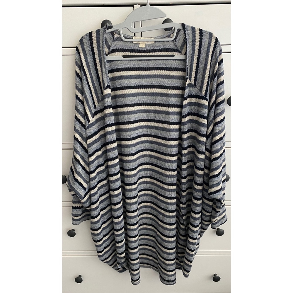 Oversized striped cardigan